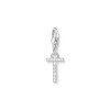 Luxoia - Thomas Sabo Charm-Anhänger Buchstabe T mit Weissen Steinen Silber - 1957-051-14