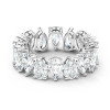 Luxoia - Swarovski Matrix Vittore Ring Tropfenschliff Weiss Rhodiniert
