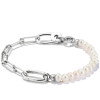 Luxoia - Thomas Sabo Bracelet Charm Paperclip et perles avec un Connect Link argent - C1209-082-14