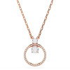 Luxoia - Swarovski Constella Halskette Rundschliff Weiss Roségold Legierungsschicht - 5692266