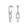 Luxoia - Swarovski Constella Drop Ohrhänger Rundschliff Weiss Rhodiniert - 5728584