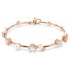 Luxoia - Swarovski Constella Tennis bracelet Crystal pearl Round cuts White Rose gold tone plated - 5729505
