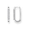 Luxoia - Thomas Sabo Creolen Ankerelement mit weissen Steinen Silber - CR674-643-14