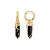Luxoia - Thomas Sabo Creolen mit Onyx Anhänger und Kette vergoldet - CR722-177-11
