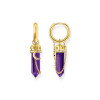 Luxoia - Thomas Sabo Creolen mit Anhänger aus imitiertem Amethyst vergoldet - CR722-414-13