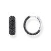 Luxoia - Thomas Sabo Petites boucles d'oreilles en argent avec zircon noir - CR731-643-11