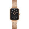 Luxoia - Daniel Wellington Quadro Lumine Pressed Piano Rose Gold Black - DW00100579