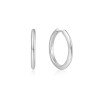 Luxoia - Ania Haie Silver Tube Medium Hoop Ohrringe - E062-03H