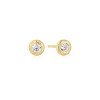 Luxoia - Ania Haie Gold Textured Bezel Set Ohrstecker - E072-01G