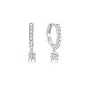 Luxoia - Ania Haie Silver Dangling Sparkle Huggie Ohrringe - E075-09H