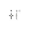 Luxoia - Thomas Sabo Boucles d'oreilles Cross Romance noir argent - H2312-167-11