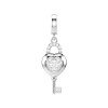 Luxoia - Swarovski Charm Idyllia Taglio misto Cuore con chiave Bianco Placcato rodio - 5742957