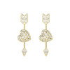 Luxoia - Swarovski Orecchini pendenti Idyllia Taglio misto Cuore con freccia Bianchi Placcato color oro - 5737295