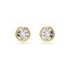 Luxoia - Swarovski Clous d'oreilles Imber Taille ronde, Blanches, Placage de ton or - 5681552