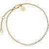 Luxoia - Rosefield Tennis Crystal Clear Gold Armband - JBTCG-J904