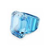 Luxoia - Swarovski Lucent Cocktail Ring Oktagon Schliff Blau
