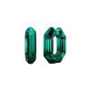 Luxoia - Swarovski Lucent Kreolen Achteckform Klein Grün - 5680786