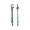Luxoia - Swarovski Matrix Drop Earrings Gradient of round cuts Multicolored Ruthenium plated - 5741390
