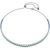 Luxoia - Swarovski Matrix Tennis Necklace Gradient of round cuts Multicolored Ruthenium plated - 5751192
