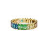 Luxoia - Swarovski Matrix Ring Baguette Schliff Mehrfarbig Goldlegierungsschicht