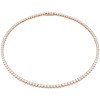 Luxoia - Swarovski Collier Tennis Matrix Taille ronde Blanc Doré à l’or rose 18 carats - 5764194