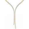 Luxoia - Swarovski Collana a Y Matrix Taglio Round Bianco Finitura oro 18K - 5750601