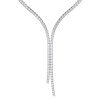 Luxoia - Swarovski Collana a Y Matrix Taglio Round Bianco Placcato rodio - 5707988