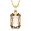 Luxoia - Swarovski Millenia Necklace Octagon cut Caramel Gold tone plated - 5725752