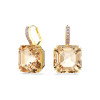 Luxoia - Swarovski Millenia Drop Earrings Mixed cuts Caramel Gold tone plated - 5725744