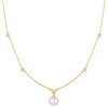 Luxoia - Ania Haie Gold Bezel Set Station With Shell Pearl Halskette - N075-09G