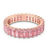 Luxoia - Swarovski Matrix Ring Baguette Schliff Rosa Roségold Legierungsschicht