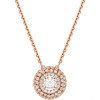 Luxoia - Swarovski Collier Sublima Taille ronde Blanc Doré à l’or rose 18 carats - 5764190