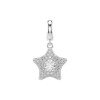 Luxoia - Swarovski Sublima Charm Round cut Star White Rhodium plated - 5760562