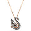 Luxoia - Swarovski Collier Swan Tailles variées Cygne Noir Doré à l’or rose 18 carats - 5764882