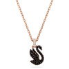 Luxoia - Swarovski Swan Halskette Schwan Klein Schwarz Roségold Legierungsschicht - 5678046