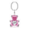 Luxoia - Swarovski Teddy Schlüsselanhänger Bär Rosa Rhodiniert - 5735365