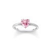 Luxoia - Thomas Sabo Ring mit pinkfarbenem Stein in Herzform Silber - TR2476-051-9