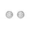 Luxoia - Swarovski Clous d'oreilles Una Angelic Taille ronde Pavé Blanches Métal rhodié - 5636269